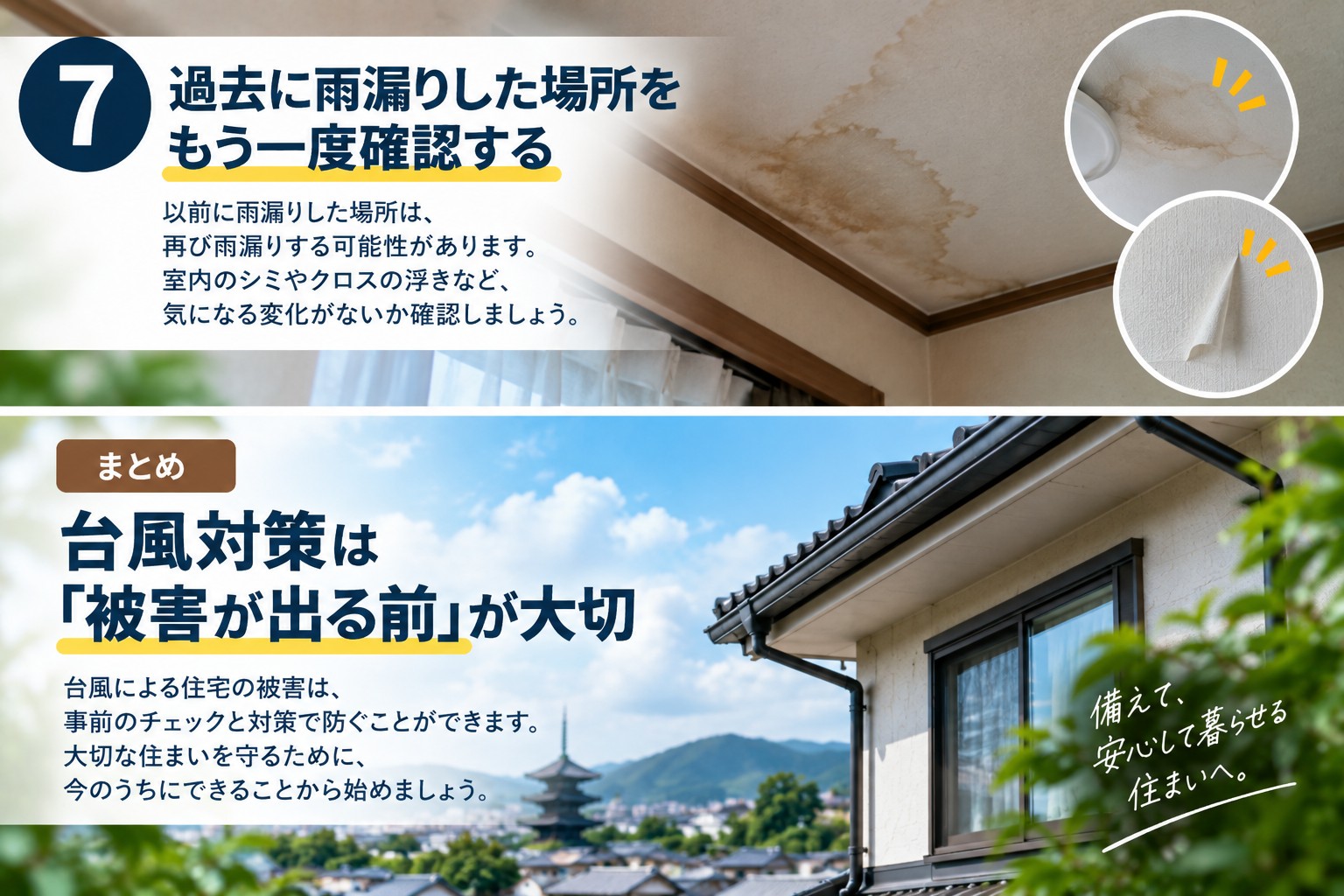 台風が来る前に確認したい！家を守るチェックポイント7選