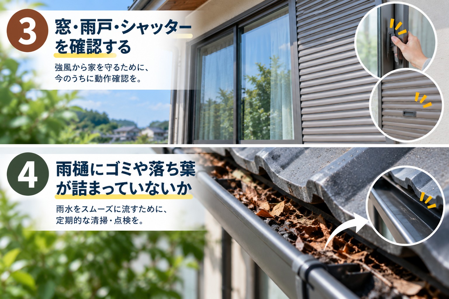 台風が来る前に確認したい！家を守るチェックポイント7選
